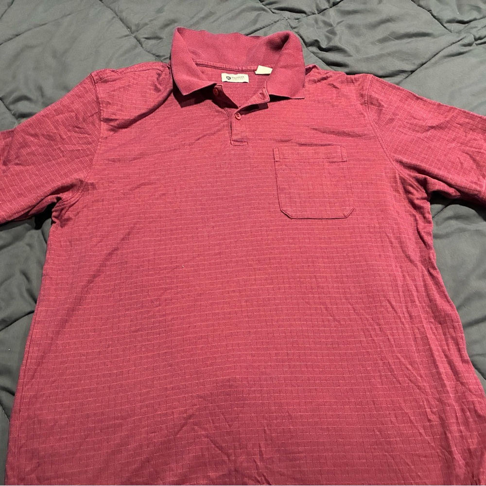 Haggar Maroon Polo Shirt for Men